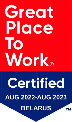 Minsk Great Place to Work 2022 Certification Badge