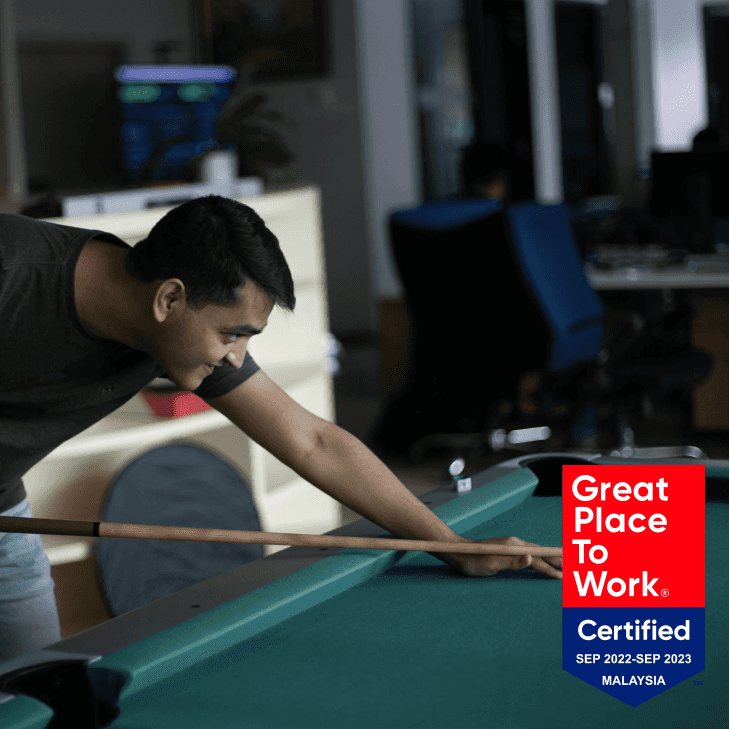 Man playing pool