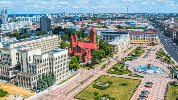 Diamond shape building in Minsk